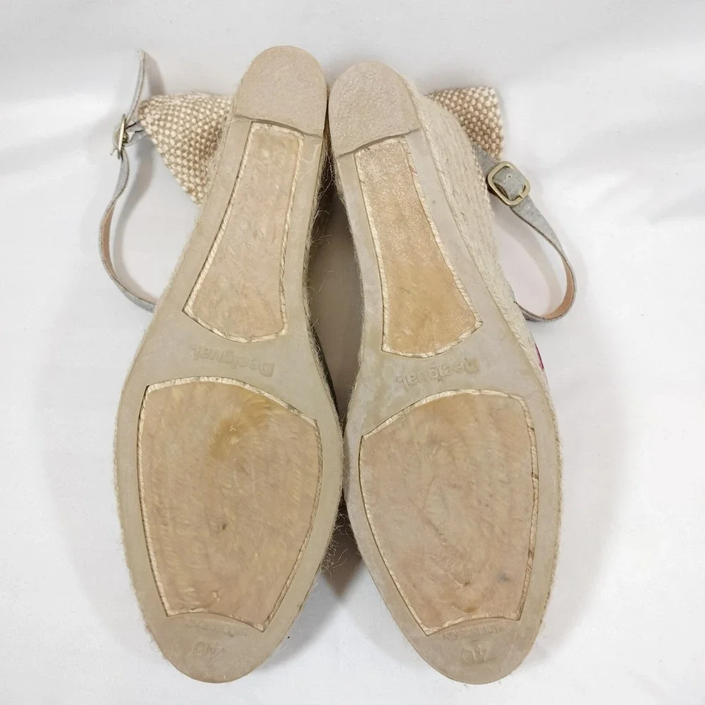 Desigual Espadrille Wedges; Floral Mandala Ankle Strap Platform Shoes